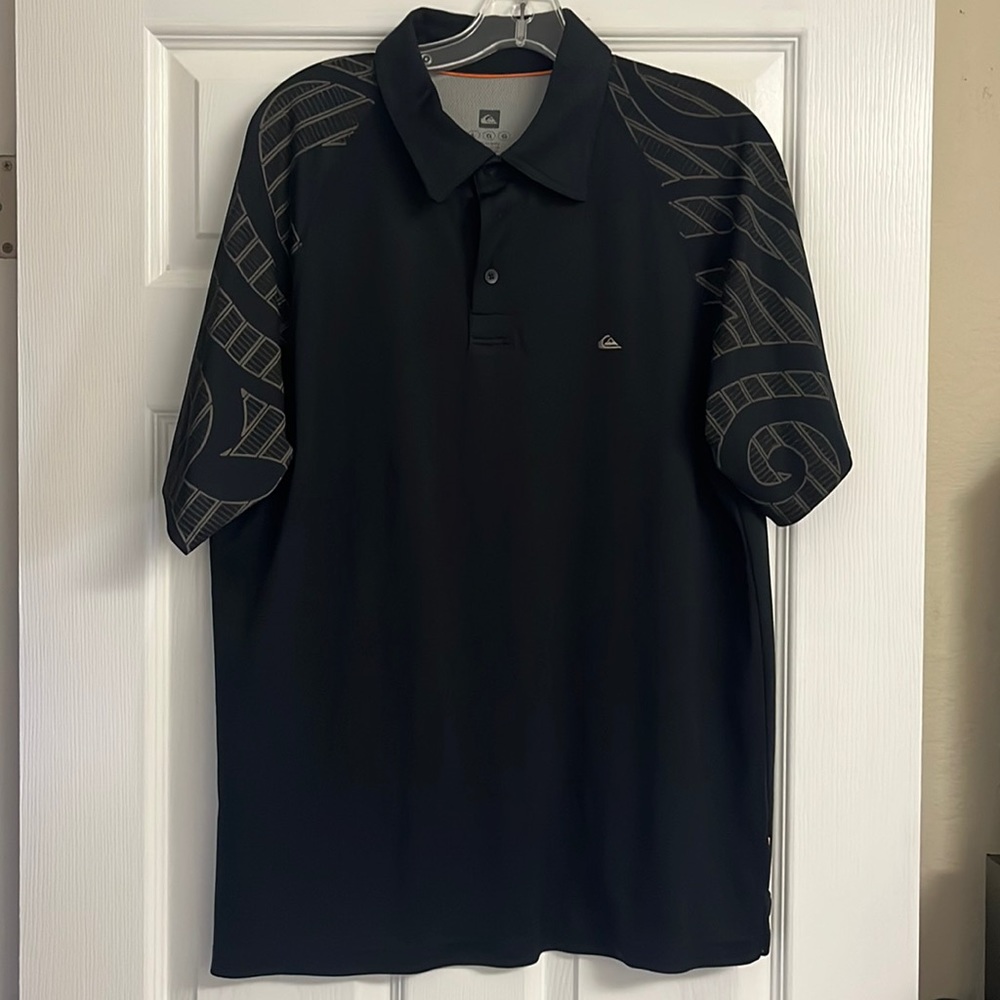 Large Dri-Fit Quicksilver Polo Shirt - Polynesian Arm Sleeve